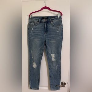 Judy Blue high-waisted controlled top skinny jeans.